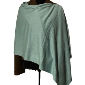 Kerisma Knits Signature Jersey Knit Seafoam Acrylic /Wool Blend Cape Shrug NWT